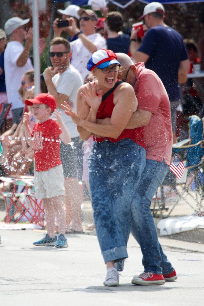 Water "Fight" at the Parade